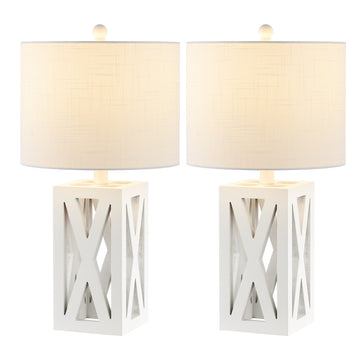 Stewart 21.5" Wood LED Table Lamp - JONATHAN Y